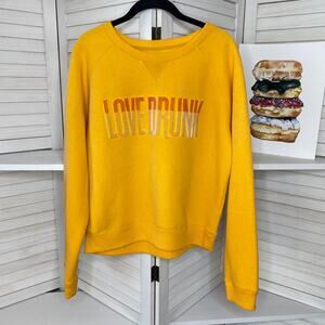 Aeropostale "Love Drunk" Yellow crewneck sweatshirt size XL